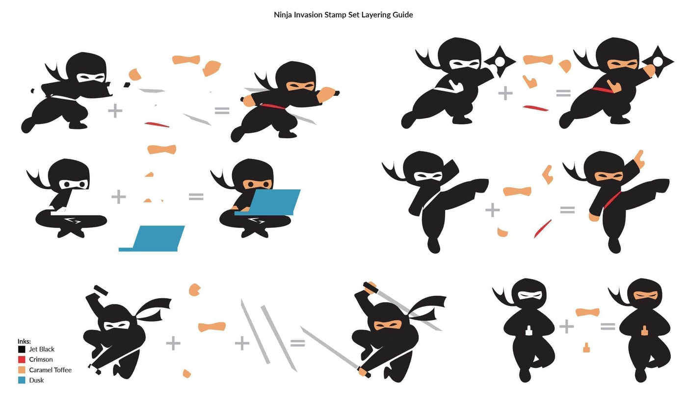 Photocentric Clear Stamps Ninja Invasion Stamp Set