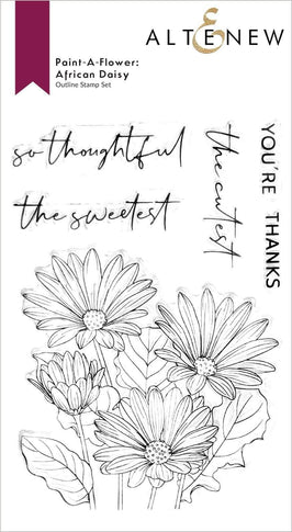 Photocentric Clear Stamps Paint-A-Flower: African Daisy Outline Stamp Set