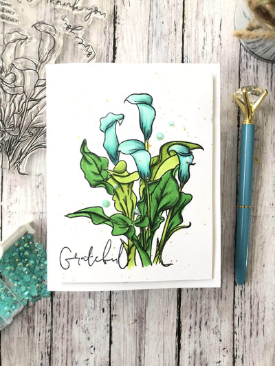 Photocentric Clear Stamps Paint-A-Flower: Calla Lily Outline Stamp Set