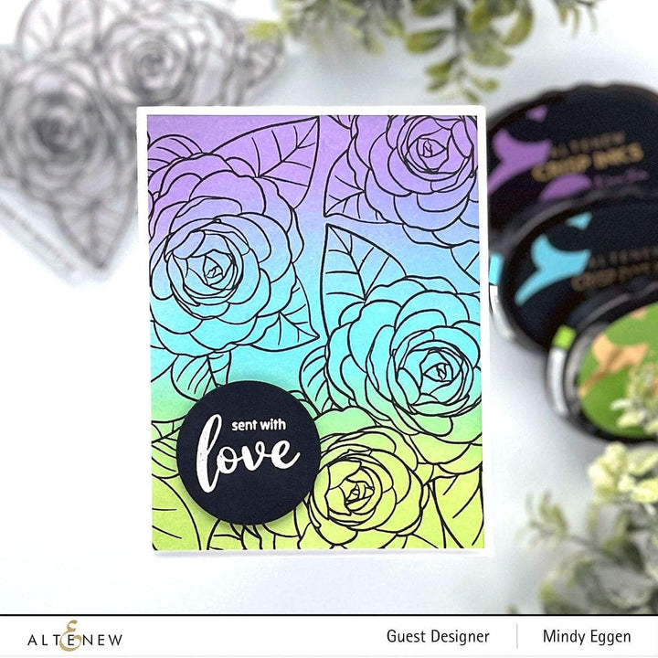 Photocentric Clear Stamps Paint-A-Flower: Camellia Waterhouse Outline Stamp Set