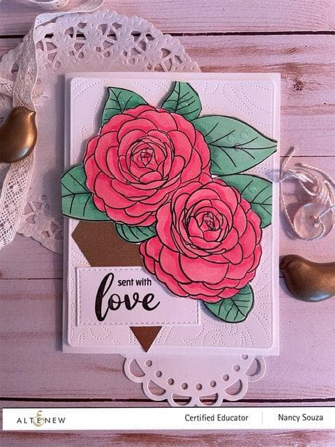 Photocentric Clear Stamps Paint-A-Flower: Camellia Waterhouse Outline Stamp Set