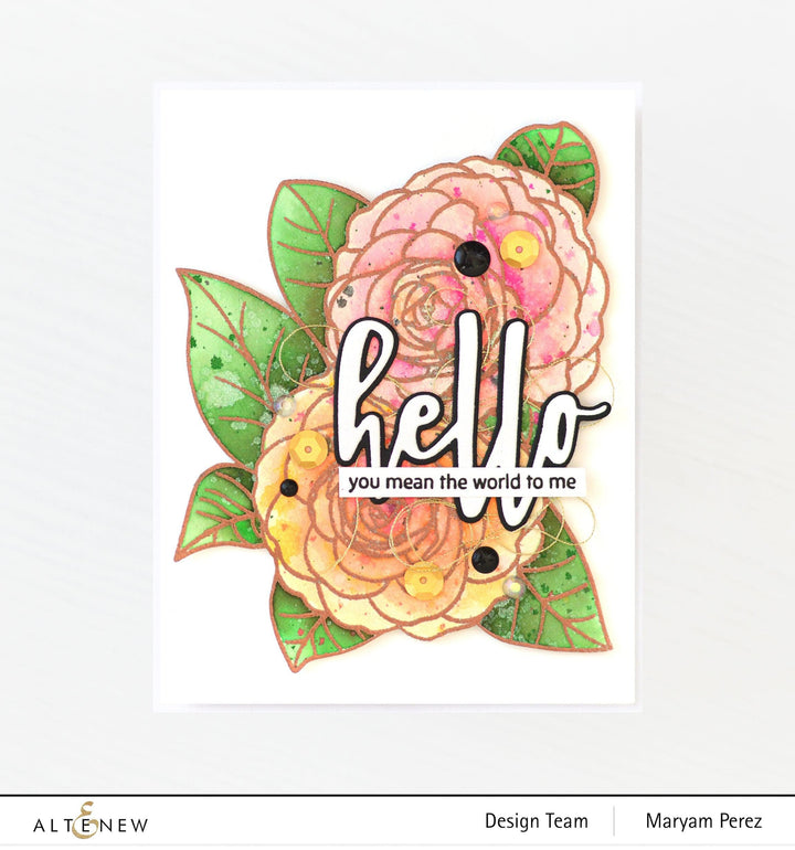 Photocentric Clear Stamps Paint-A-Flower: Camellia Waterhouse Outline Stamp Set