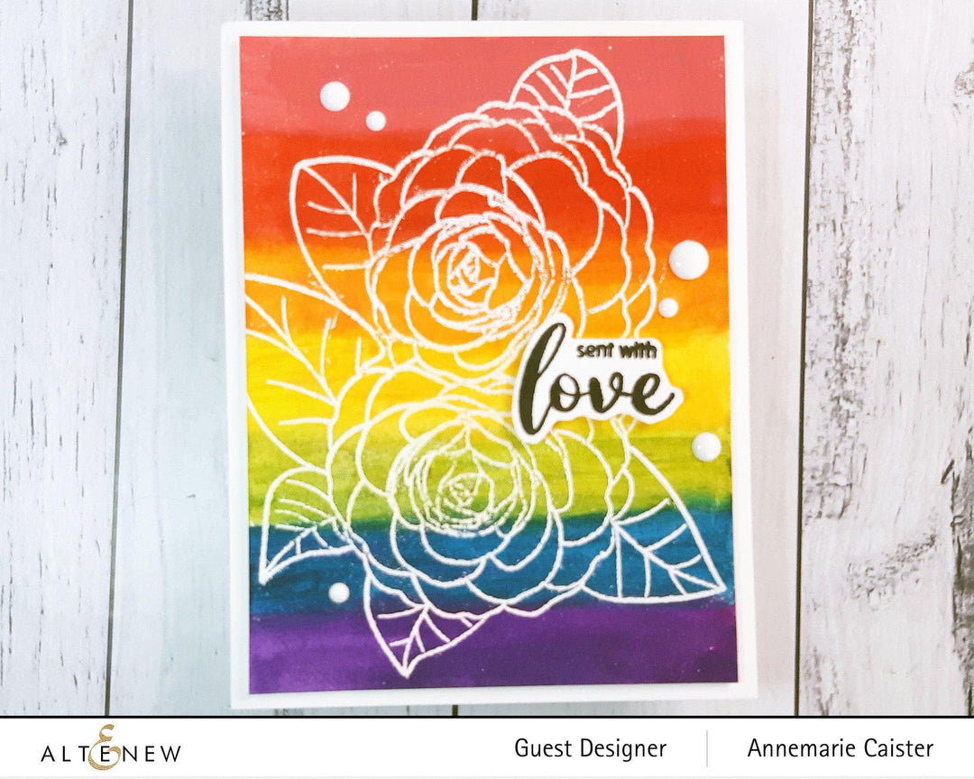 Photocentric Clear Stamps Paint-A-Flower: Camellia Waterhouse Outline Stamp Set