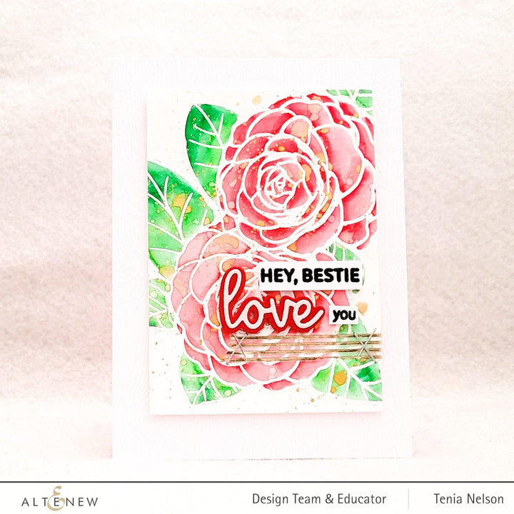 Photocentric Clear Stamps Paint-A-Flower: Camellia Waterhouse Outline Stamp Set