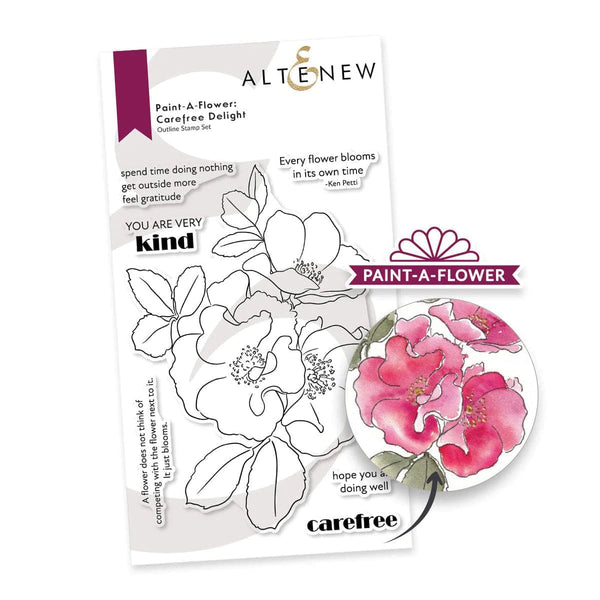 PMA Industries, Inc. Clear Stamps Paint-A-Flower: Carefree Delight Outline Stamp Set