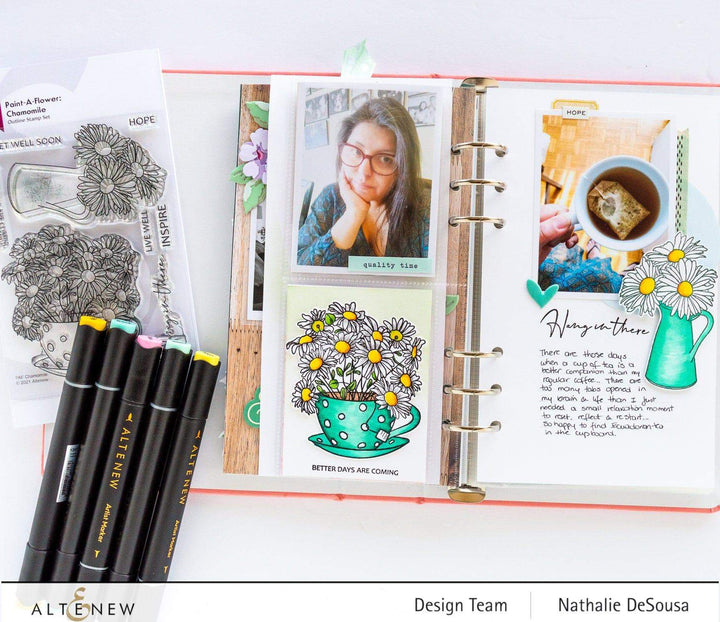 Photocentric Clear Stamps Paint-A-Flower: Chamomile Outline Stamp Set