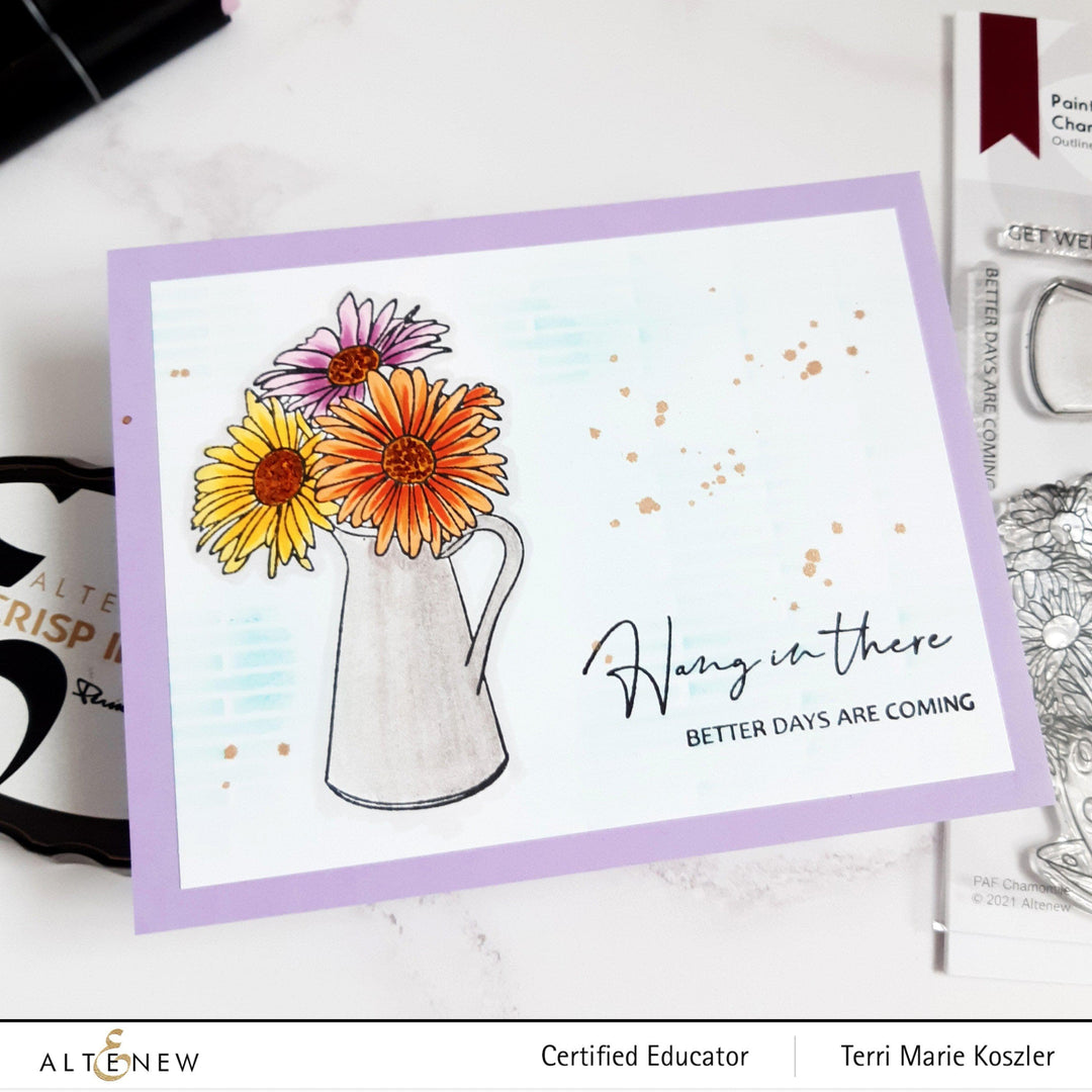 Photocentric Clear Stamps Paint-A-Flower: Chamomile Outline Stamp Set