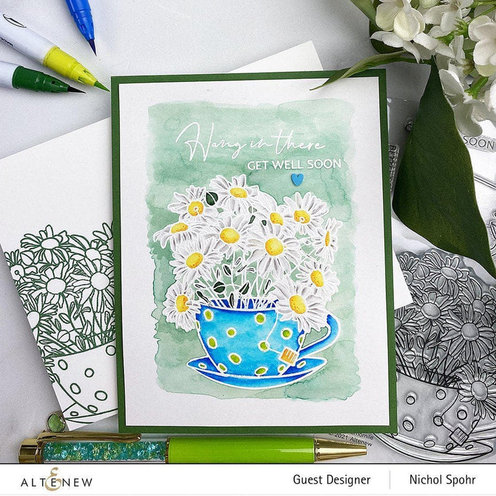 Photocentric Clear Stamps Paint-A-Flower: Chamomile Outline Stamp Set