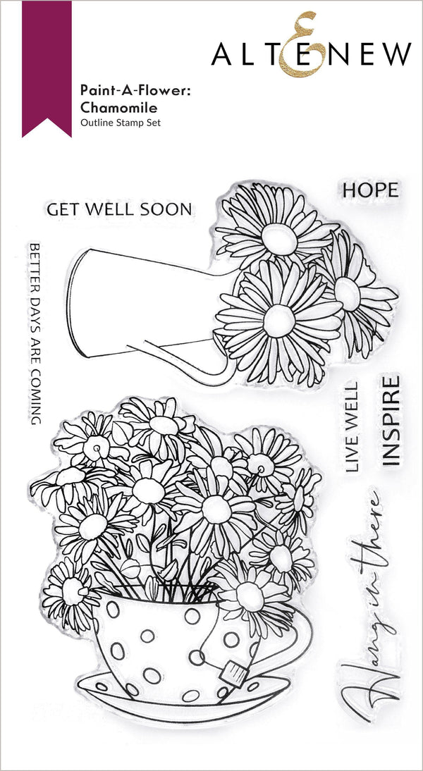 Photocentric Clear Stamps Paint-A-Flower: Chamomile Outline Stamp Set