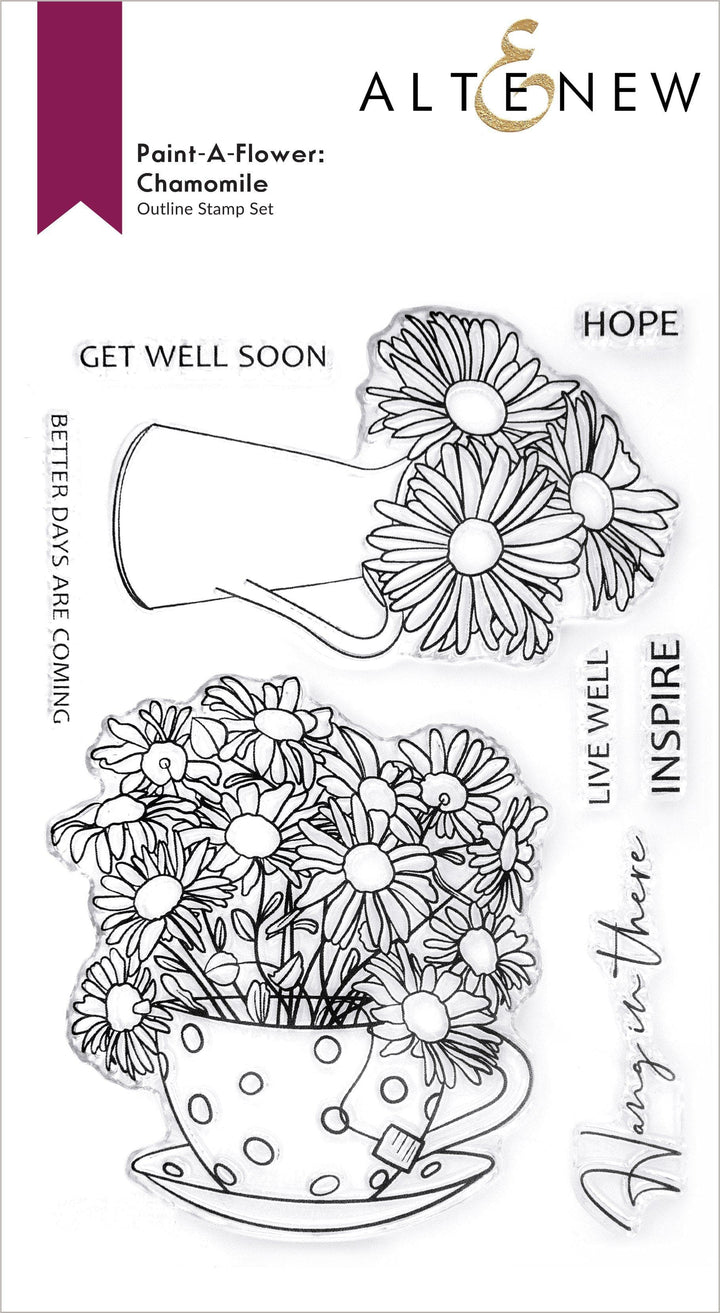 Photocentric Clear Stamps Paint-A-Flower: Chamomile Outline Stamp Set