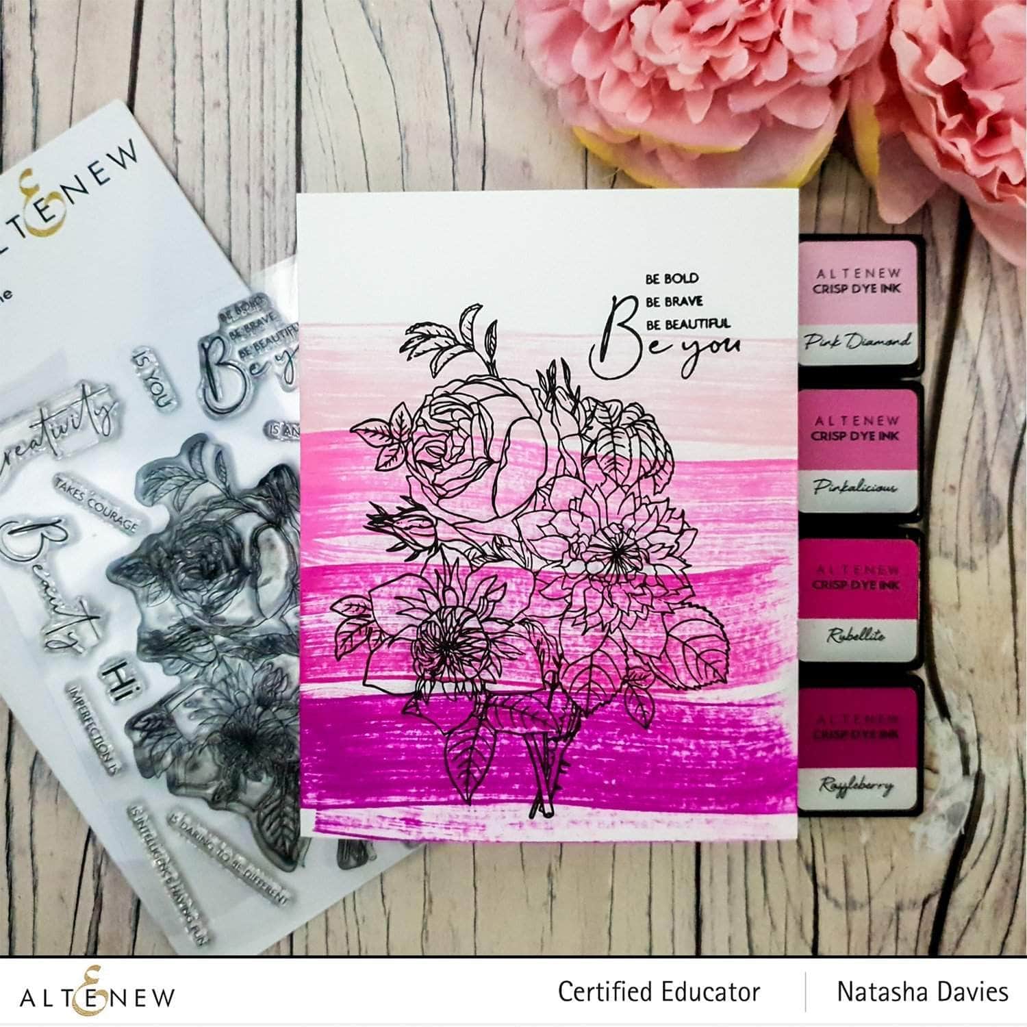 Paint-A-Flower: Clematis Josephine Outline Stamp Set | Altenew