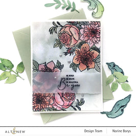 Photocentric Clear Stamps Paint-A-Flower: Clematis Josephine Outline Stamp Set