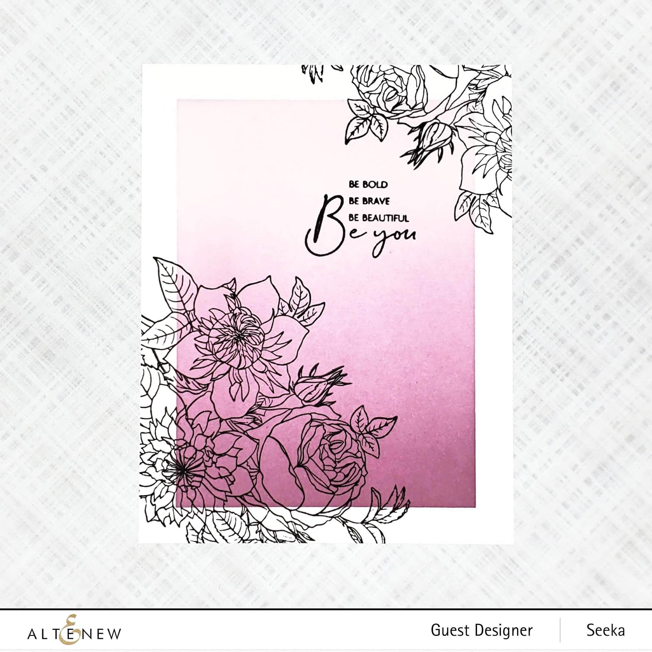 Paint-A-Flower: Clematis Josephine Outline Stamp Set | Altenew