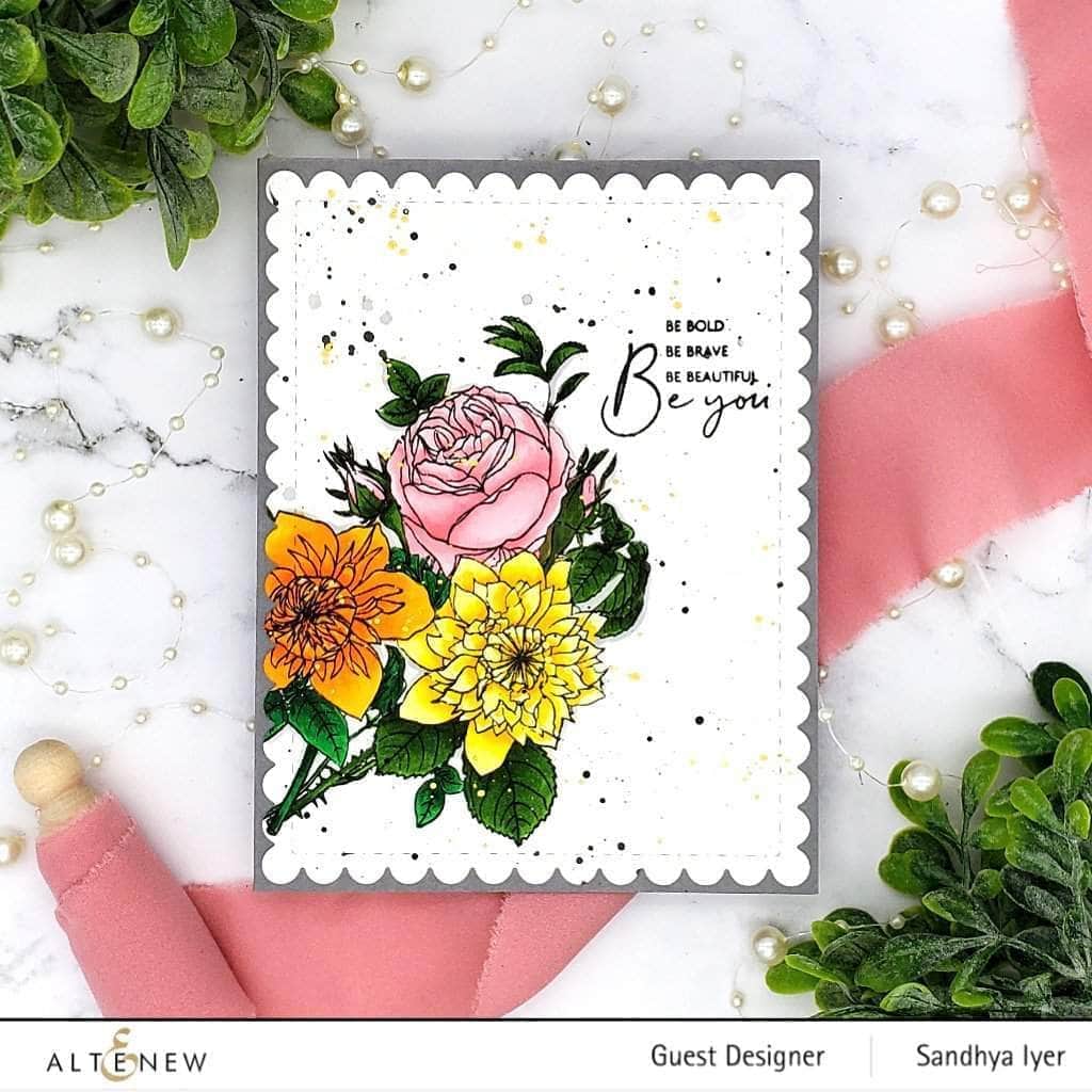 Paint-A-Flower: Clematis Josephine Outline Stamp Set | Altenew