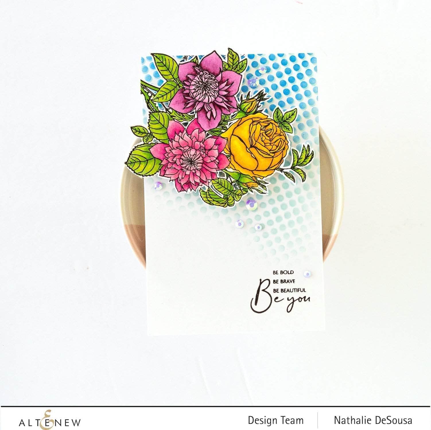 Paint-A-Flower: Clematis Josephine Outline Stamp Set | Altenew