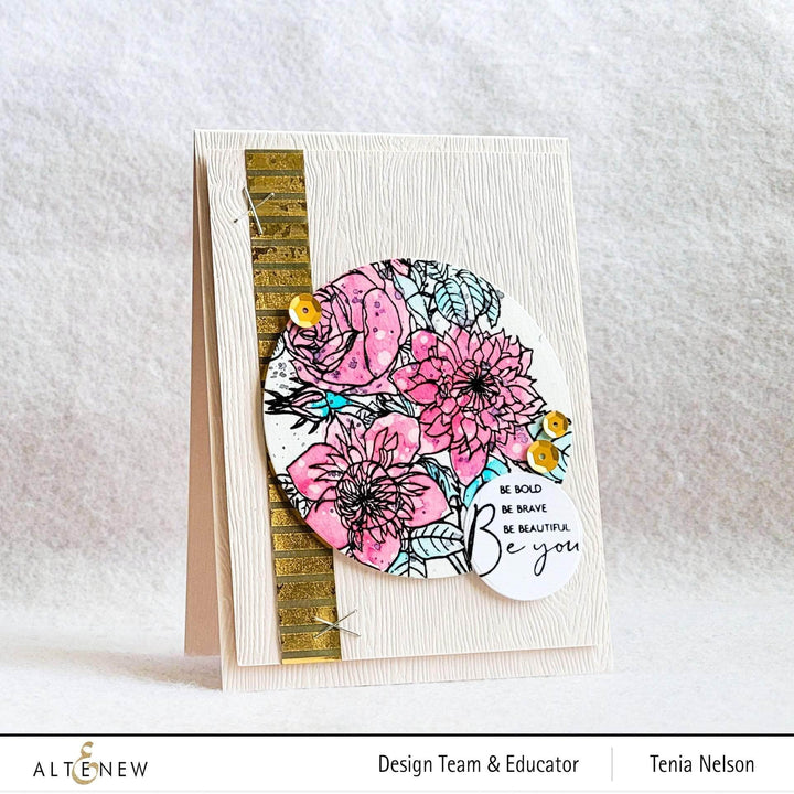 Photocentric Clear Stamps Paint-A-Flower: Clematis Josephine Outline Stamp Set