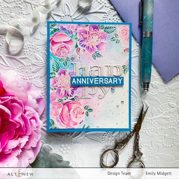 Photocentric Clear Stamps Paint-A-Flower: Clematis Josephine Outline Stamp Set