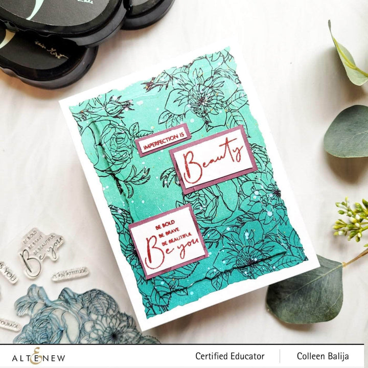 Photocentric Clear Stamps Paint-A-Flower: Clematis Josephine Outline Stamp Set