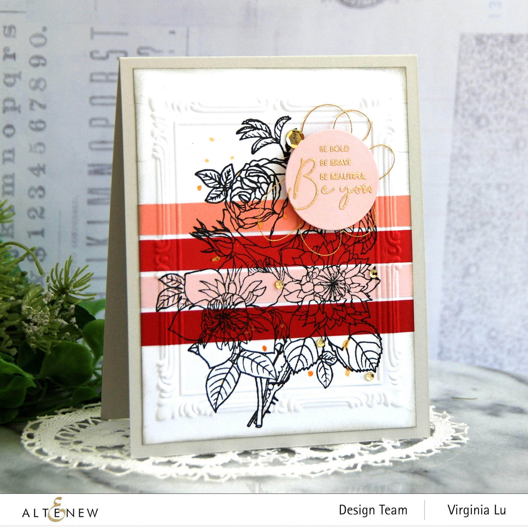 Photocentric Clear Stamps Paint-A-Flower: Clematis Josephine Outline Stamp Set