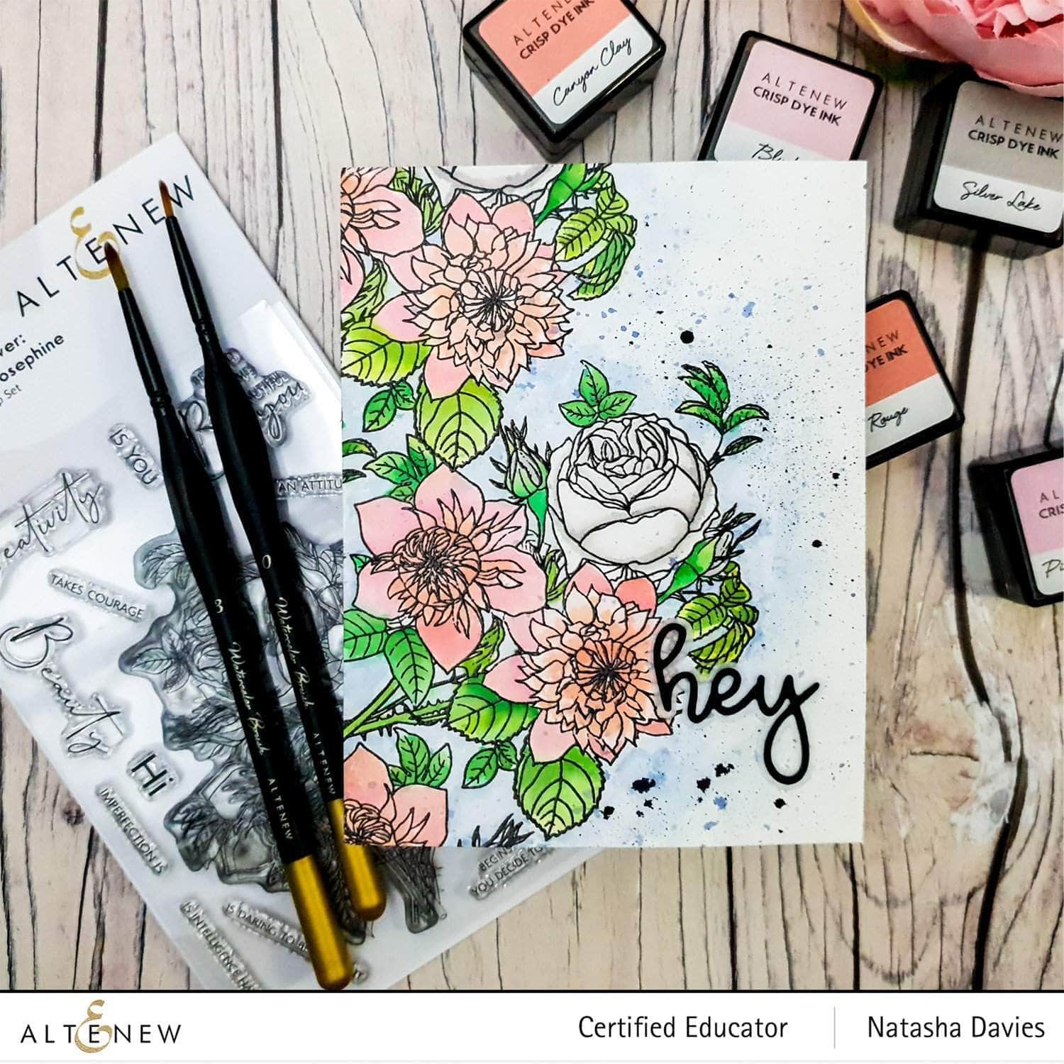 Paint-A-Flower: Clematis Josephine Outline Stamp Set | Altenew
