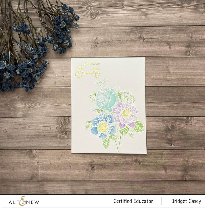 Photocentric Clear Stamps Paint-A-Flower: Clematis Josephine Outline Stamp Set