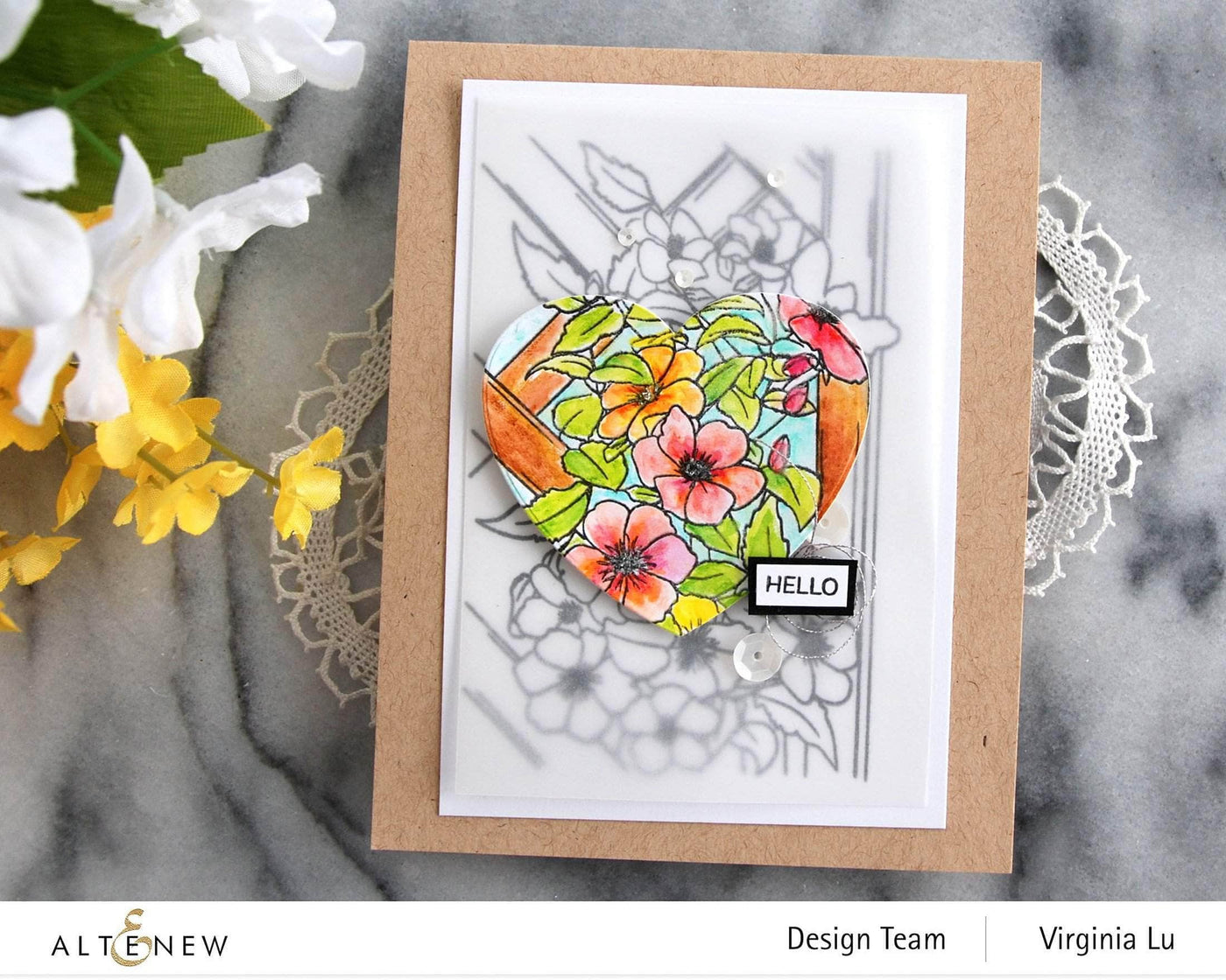 Photocentric Clear Stamps Paint-A-Flower: Clematis Outline Stamp Set
