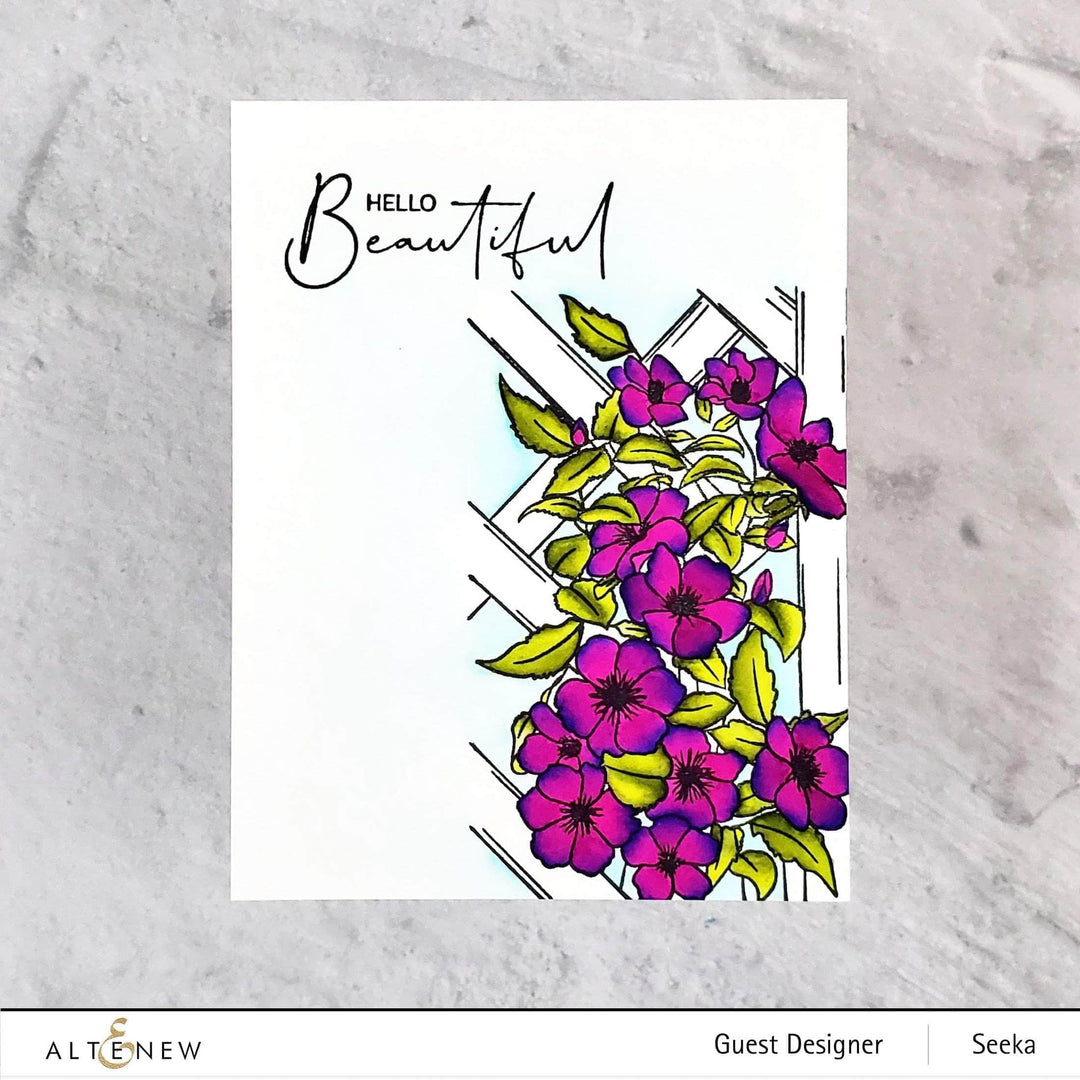 Photocentric Clear Stamps Paint-A-Flower: Clematis Outline Stamp Set