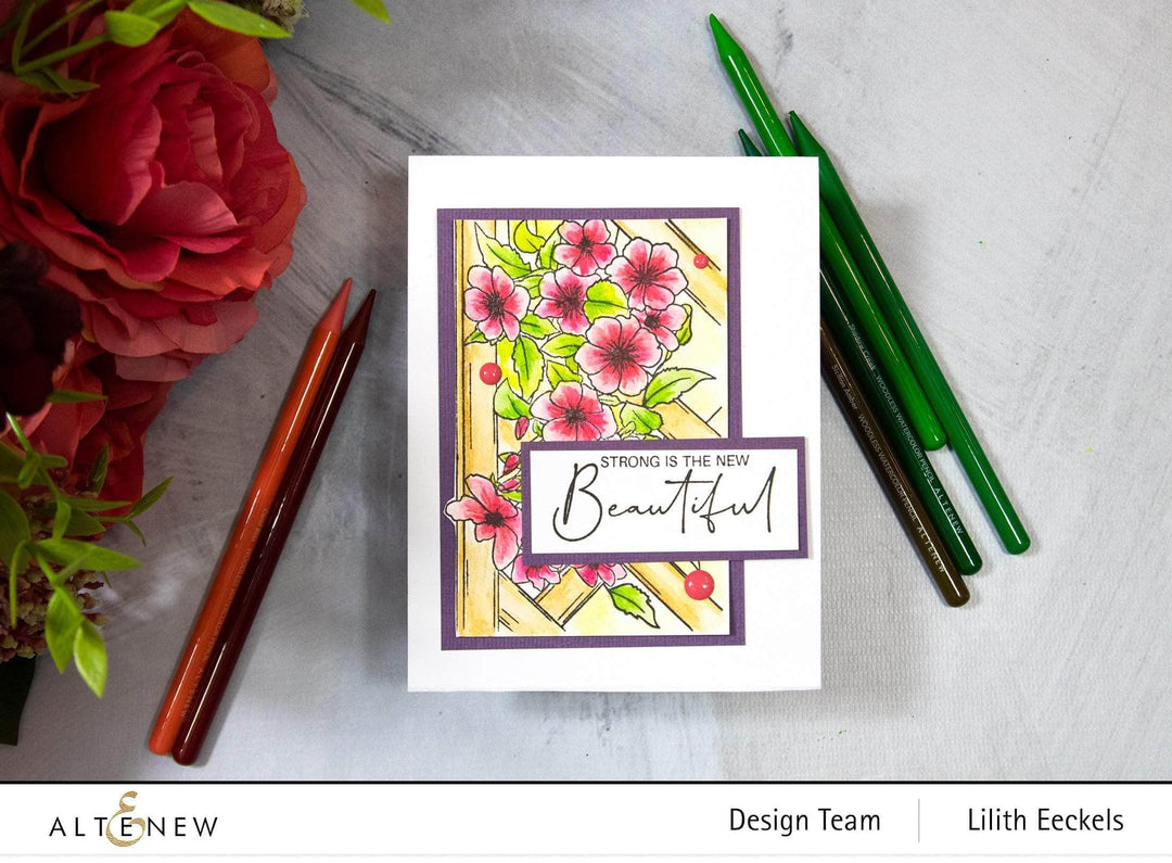 Photocentric Clear Stamps Paint-A-Flower: Clematis Outline Stamp Set