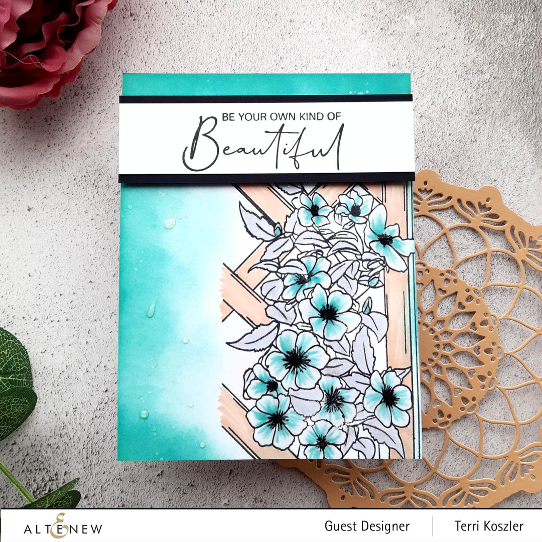 Photocentric Clear Stamps Paint-A-Flower: Clematis Outline Stamp Set