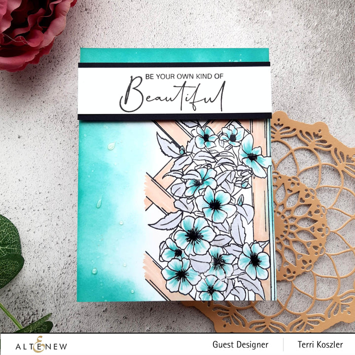 Photocentric Clear Stamps Paint-A-Flower: Clematis Outline Stamp Set