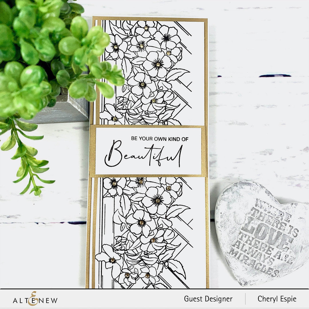Photocentric Clear Stamps Paint-A-Flower: Clematis Outline Stamp Set