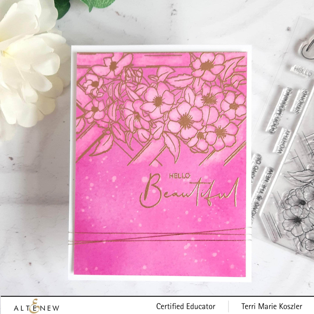 Photocentric Clear Stamps Paint-A-Flower: Clematis Outline Stamp Set