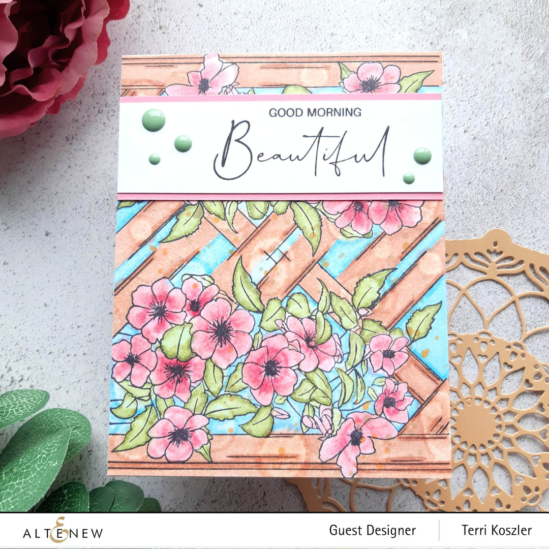 Photocentric Clear Stamps Paint-A-Flower: Clematis Outline Stamp Set