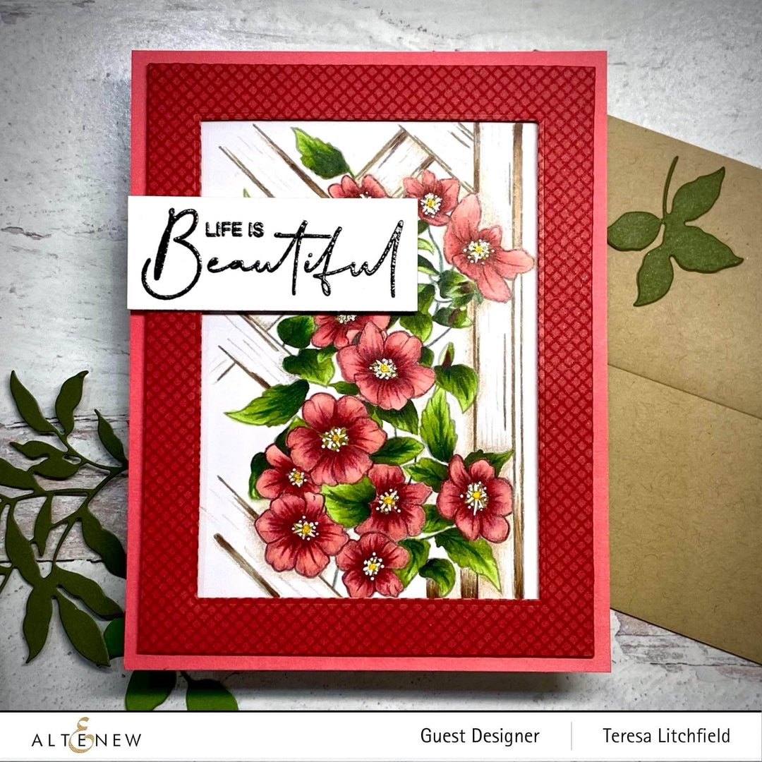 Photocentric Clear Stamps Paint-A-Flower: Clematis Outline Stamp Set