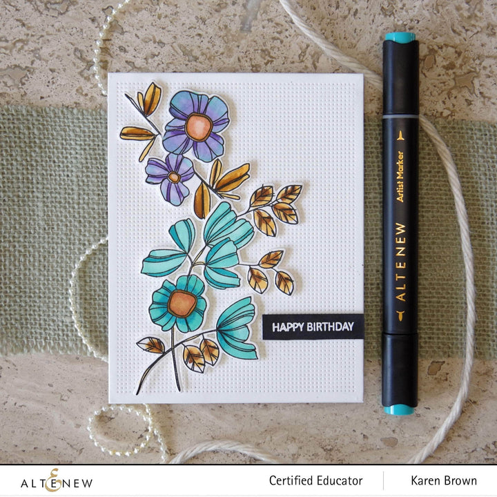 Photocentric Clear Stamps Paint-A-Flower: Clematis Outline Stamp Set