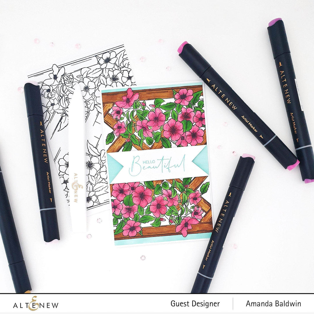 Photocentric Clear Stamps Paint-A-Flower: Clematis Outline Stamp Set