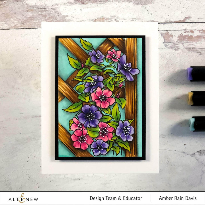 Photocentric Clear Stamps Paint-A-Flower: Clematis Outline Stamp Set