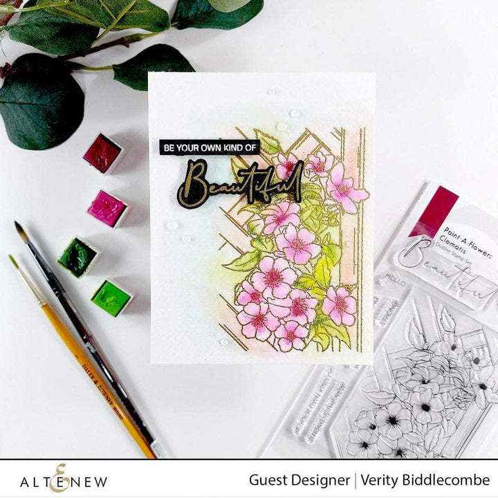 Photocentric Clear Stamps Paint-A-Flower: Clematis Outline Stamp Set