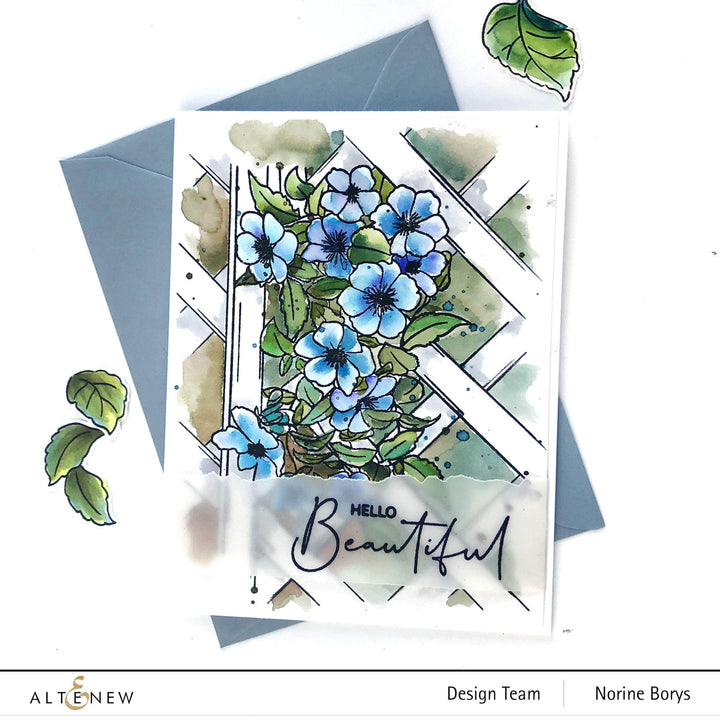 Photocentric Clear Stamps Paint-A-Flower: Clematis Outline Stamp Set