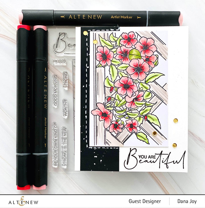 Photocentric Clear Stamps Paint-A-Flower: Clematis Outline Stamp Set