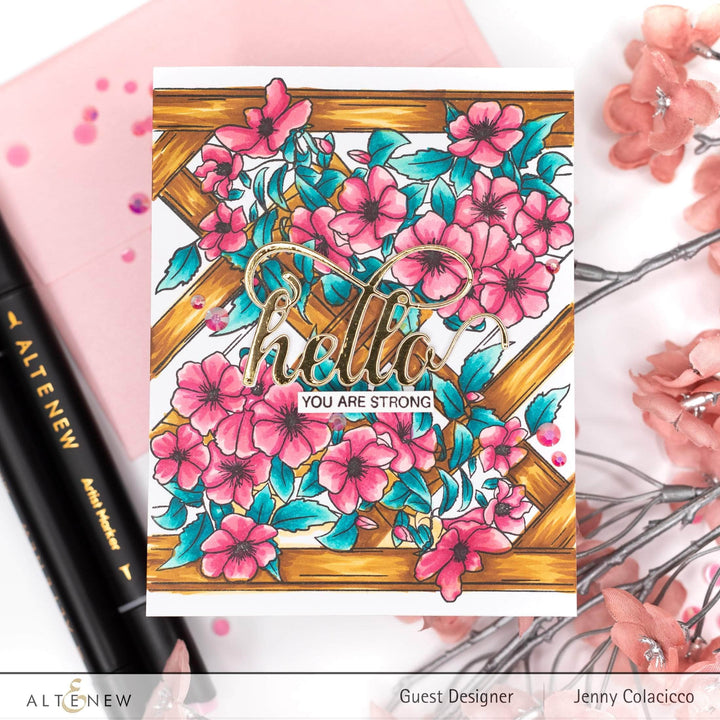 Photocentric Clear Stamps Paint-A-Flower: Clematis Outline Stamp Set