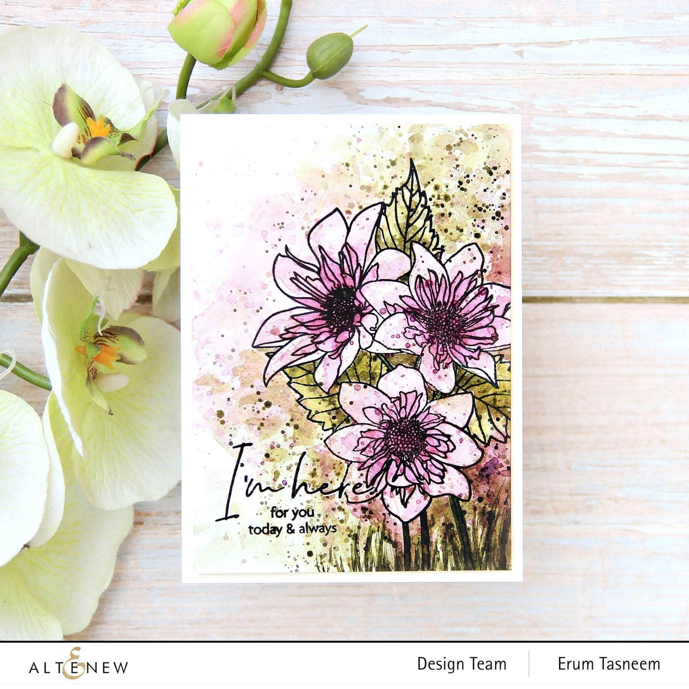 Photocentric Clear Stamps Paint-A-Flower: Fashion Monger Dahlia Outline Stamp Set