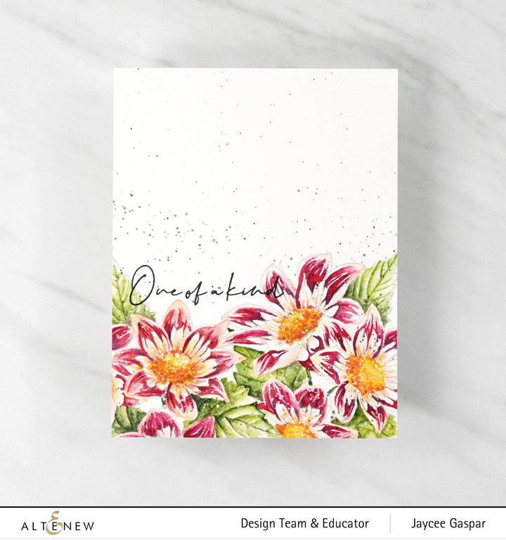 Photocentric Clear Stamps Paint-A-Flower: Fashion Monger Dahlia Outline Stamp Set