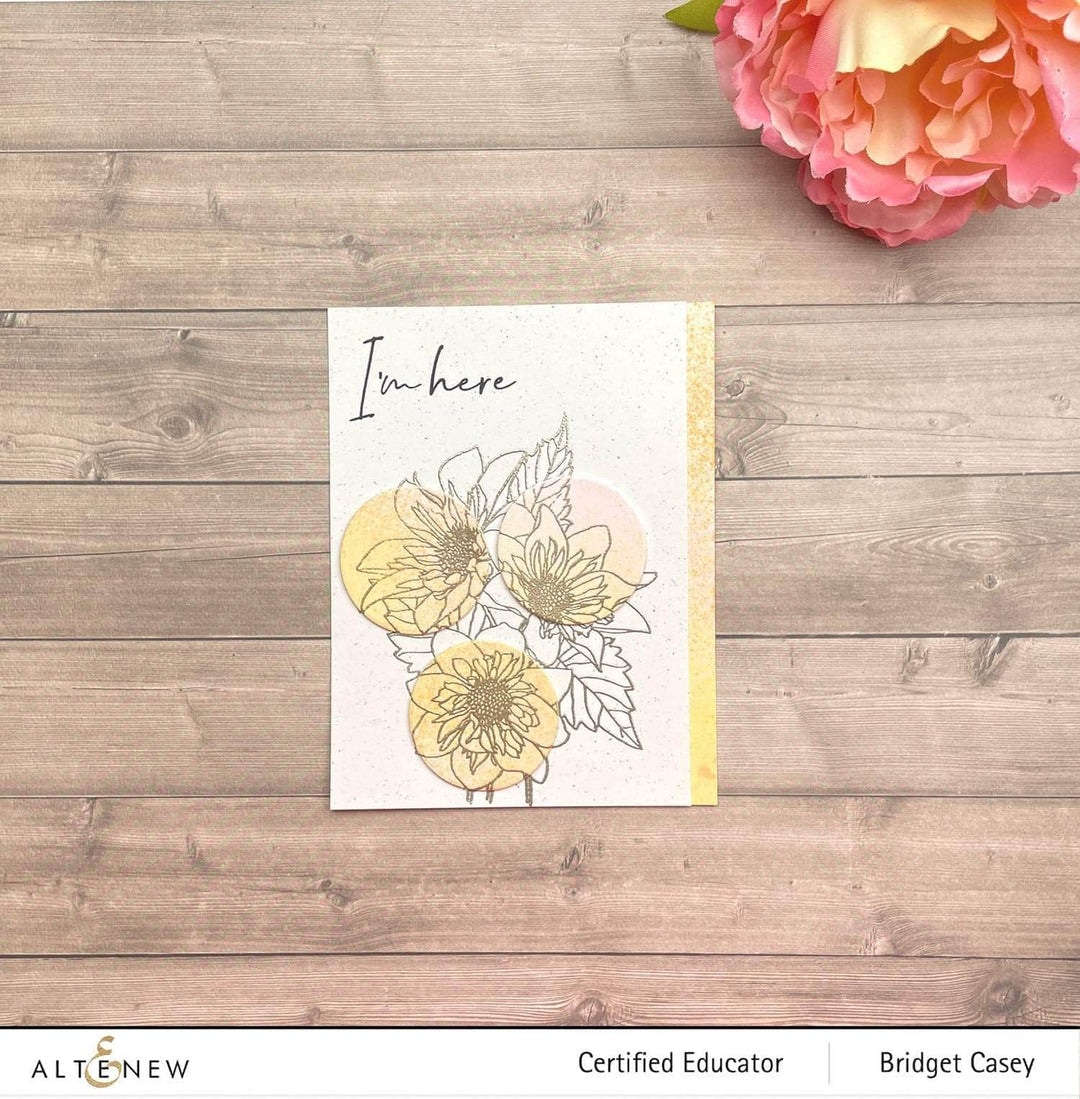 Photocentric Clear Stamps Paint-A-Flower: Fashion Monger Dahlia Outline Stamp Set