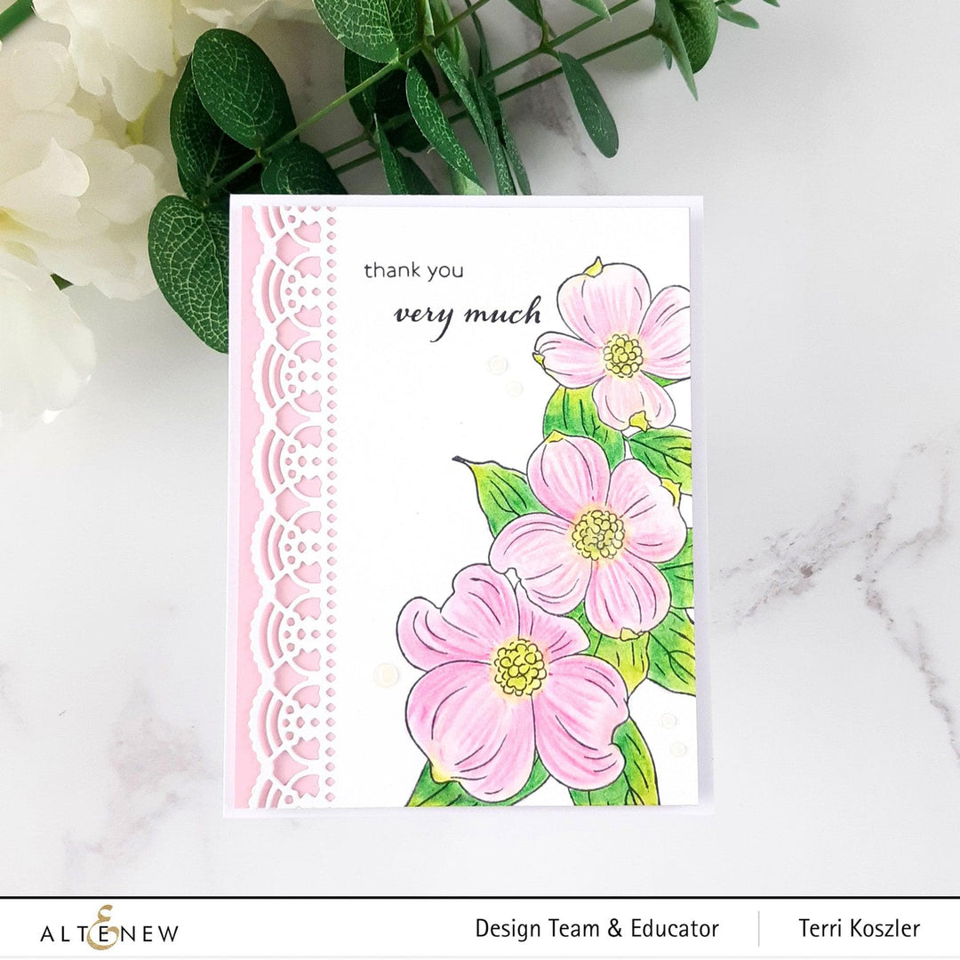 Photocentric Clear Stamps Paint-A-Flower: Flowering Dogwood Outline Stamp Set