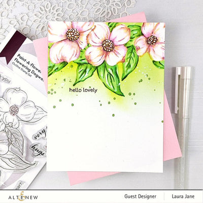 Photocentric Clear Stamps Paint-A-Flower: Flowering Dogwood Outline Stamp Set