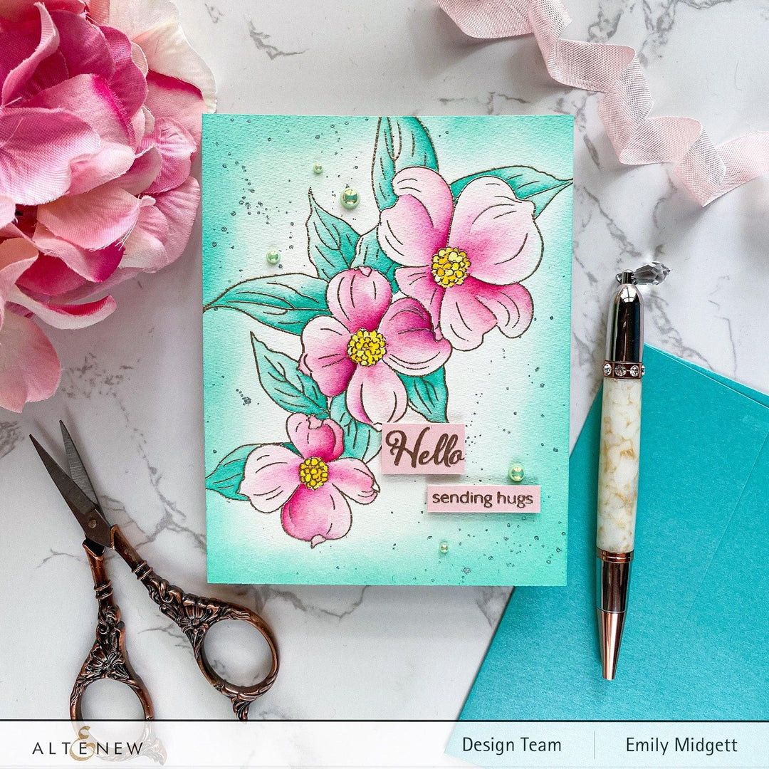 Photocentric Clear Stamps Paint-A-Flower: Flowering Dogwood Outline Stamp Set