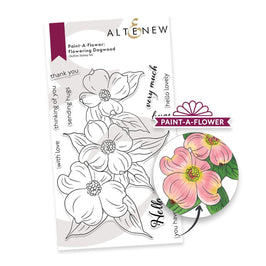 Photocentric Clear Stamps Paint-A-Flower: Flowering Dogwood Outline Stamp Set