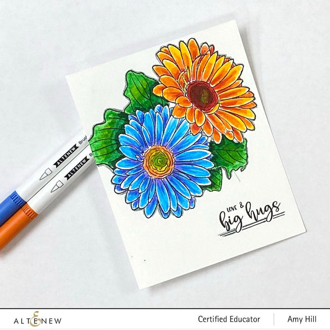 Photocentric Clear Stamps Paint-A-Flower: Gerbera Revolution Outline Stamp Set
