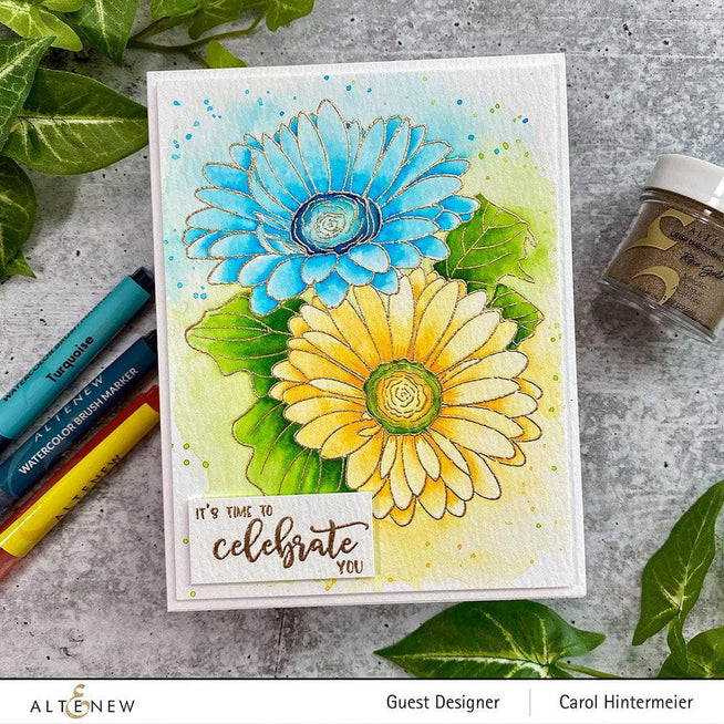 Photocentric Clear Stamps Paint-A-Flower: Gerbera Revolution Outline Stamp Set